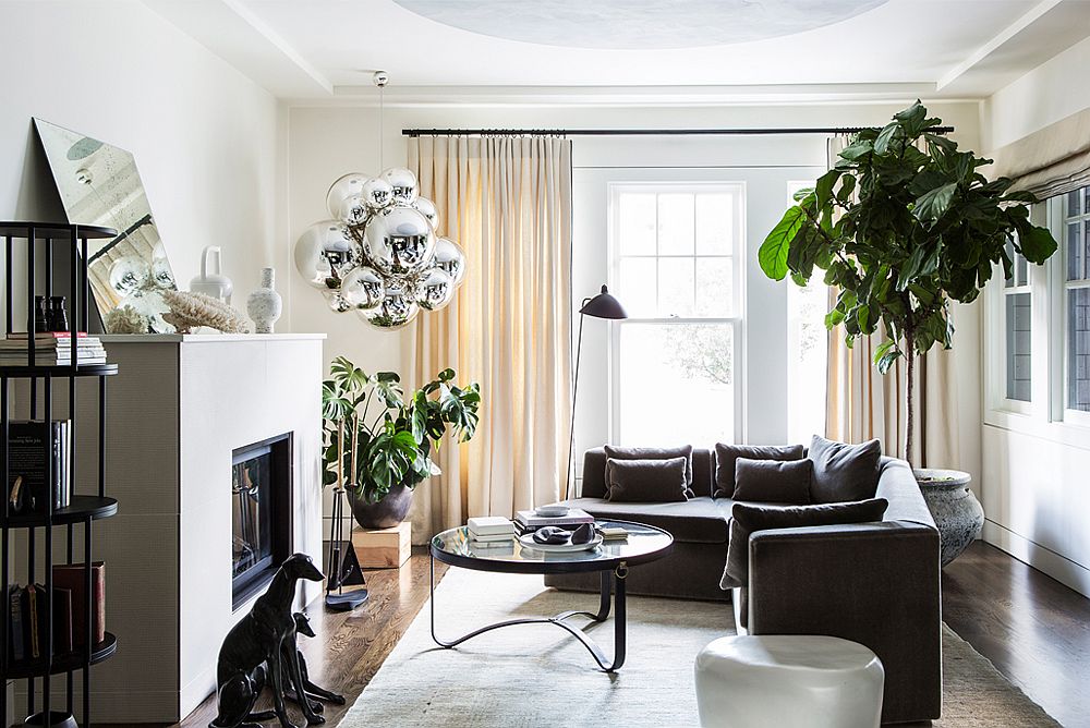 Curated design and understated sophistication shape the living room of this San Francisco home