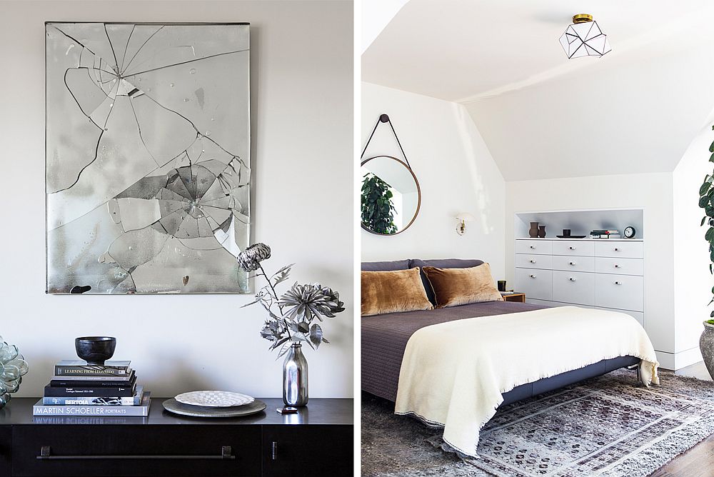 Custom decor and ingenious wall art elevate the style quotient of this home designed by Lauren Geremia