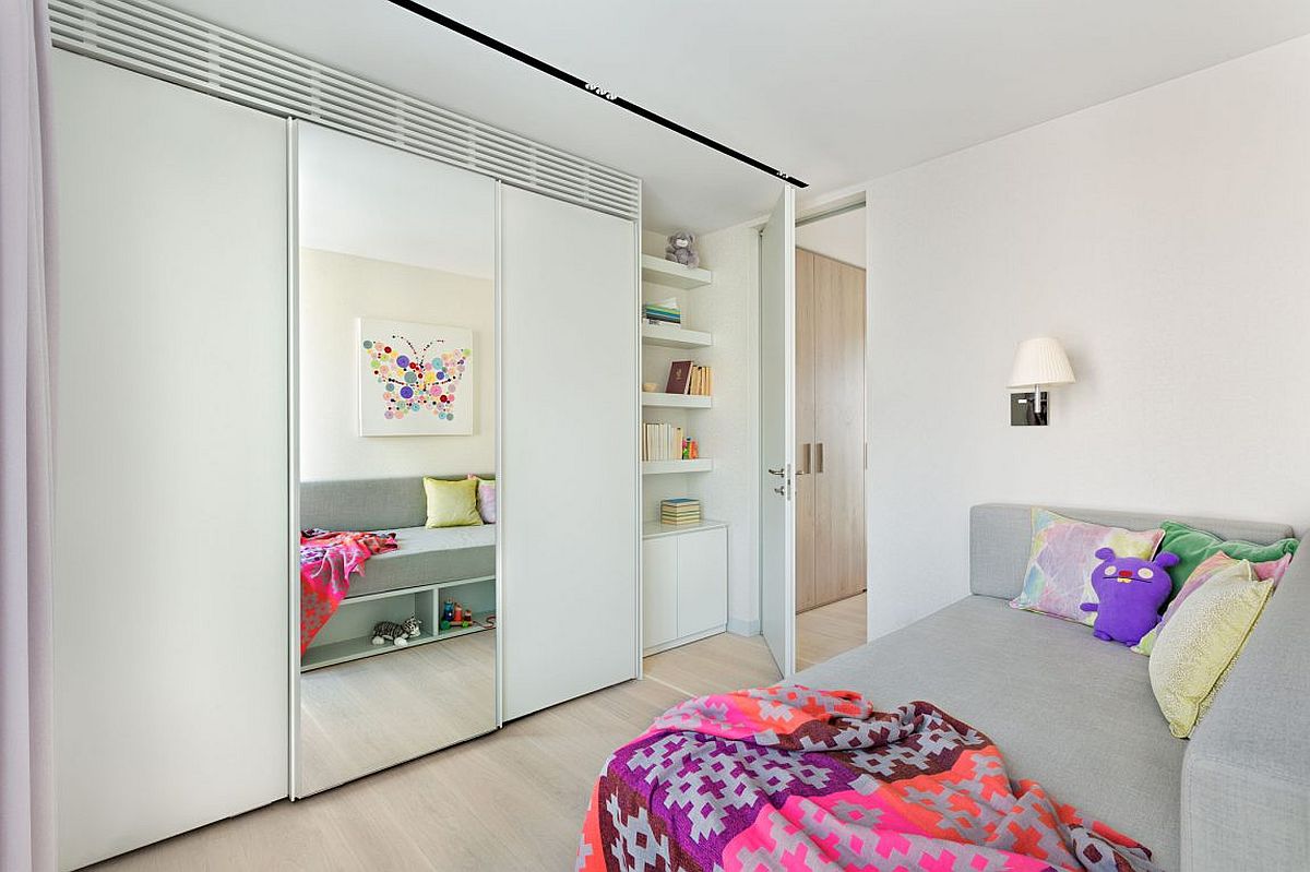 Custom designed units add to the storage capacity of the private spaces inside the penthouse