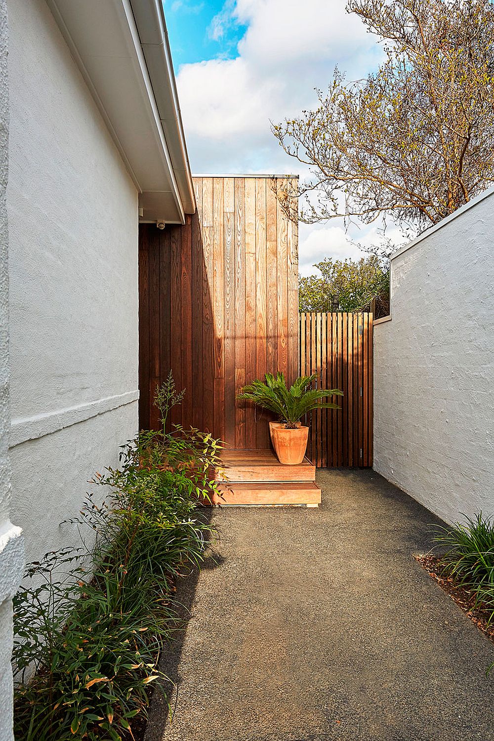 Distinct entrance of the Malvern House with a modern makeover