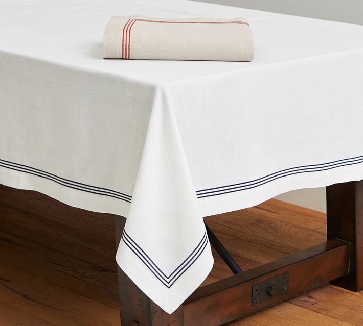 Embroidered tablecloth from Pottery Barn