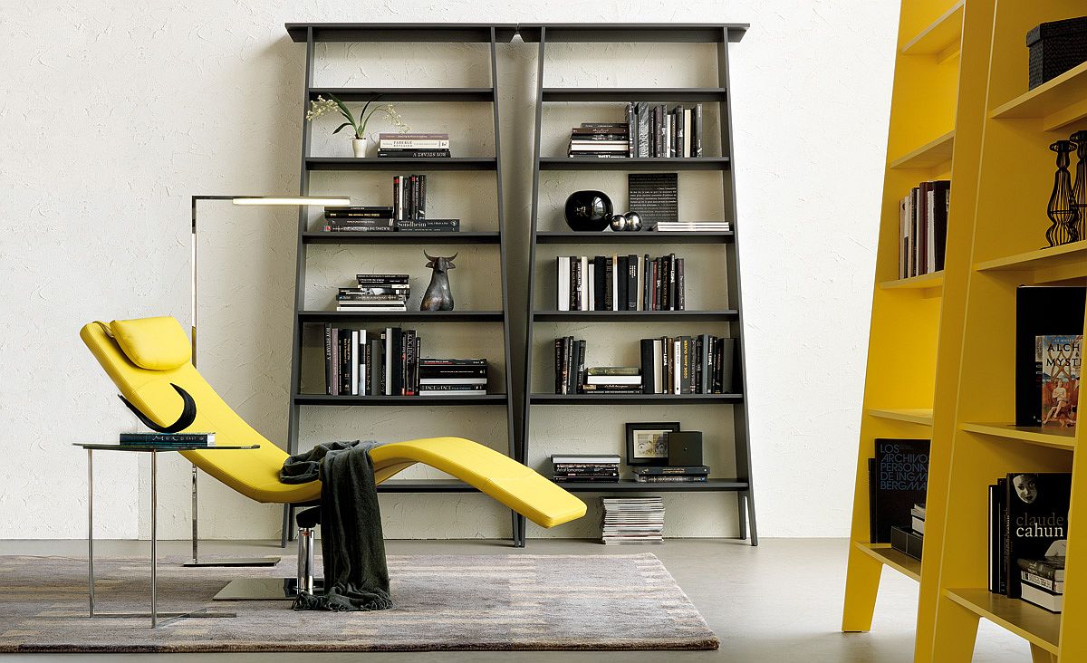 Estoril bookshelves add color and personality to the living space