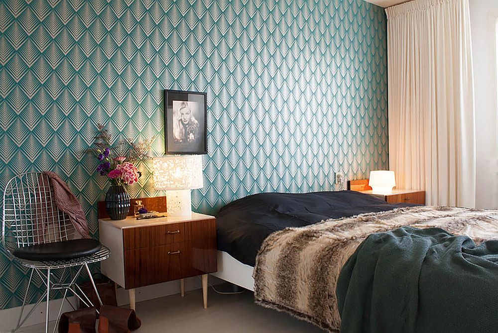 25 Awesome Rooms That Inspire You To Try Out Geometric Wallpaper