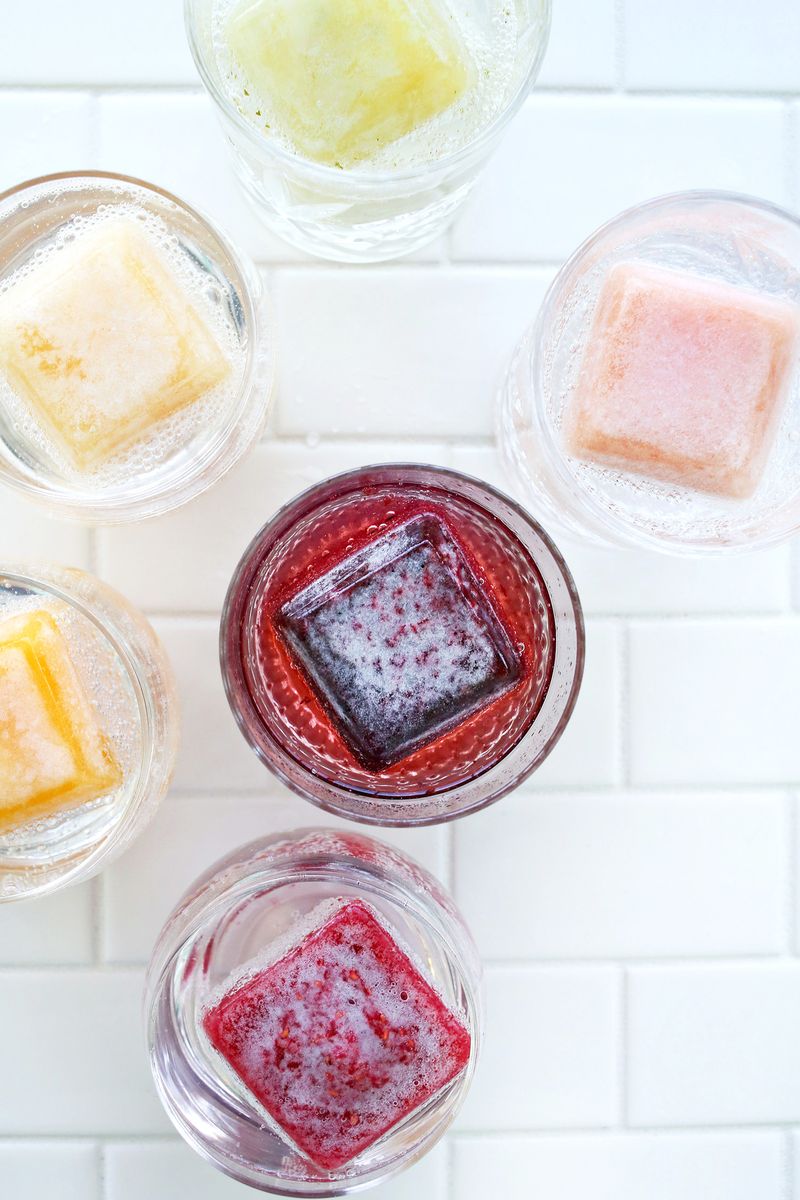 Fruit-infused ice cubes