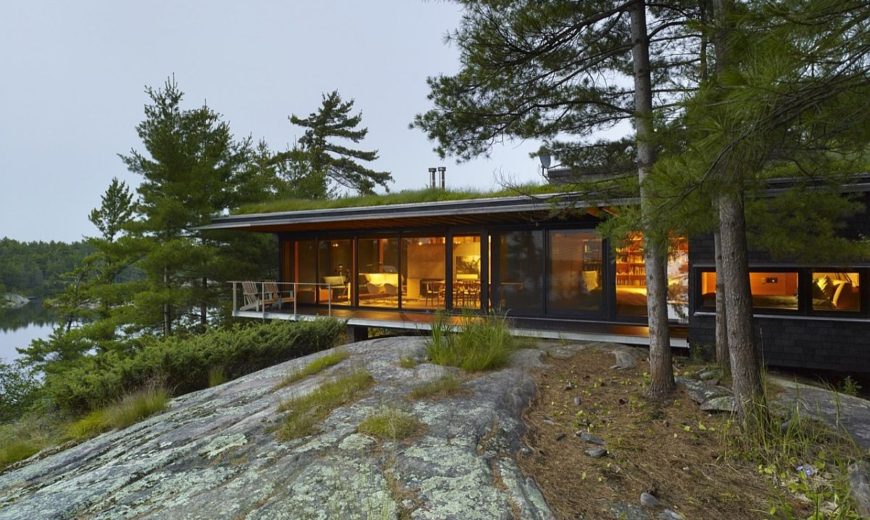 An Island Retreat: Cabin with Green Roof Offers a Cozy, Magical Escape