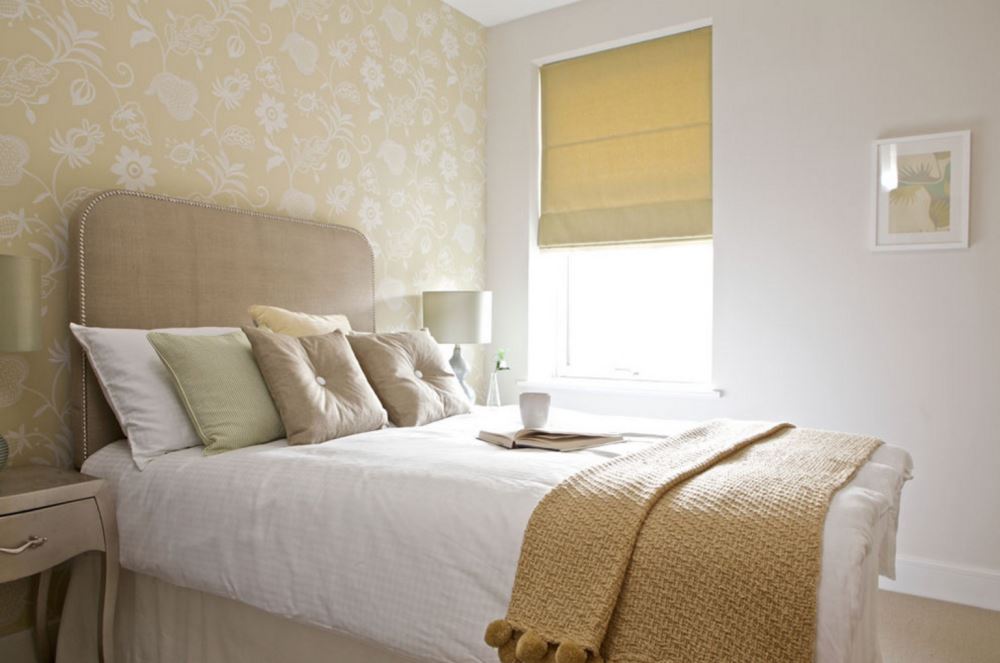 Guest room style in neutral tones