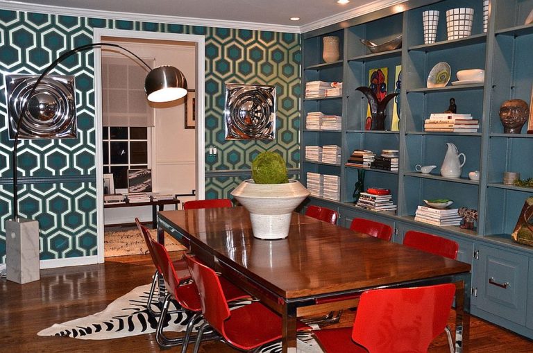 25 Awesome Rooms That Inspire You to Try Out Geometric Wallpaper Decoist