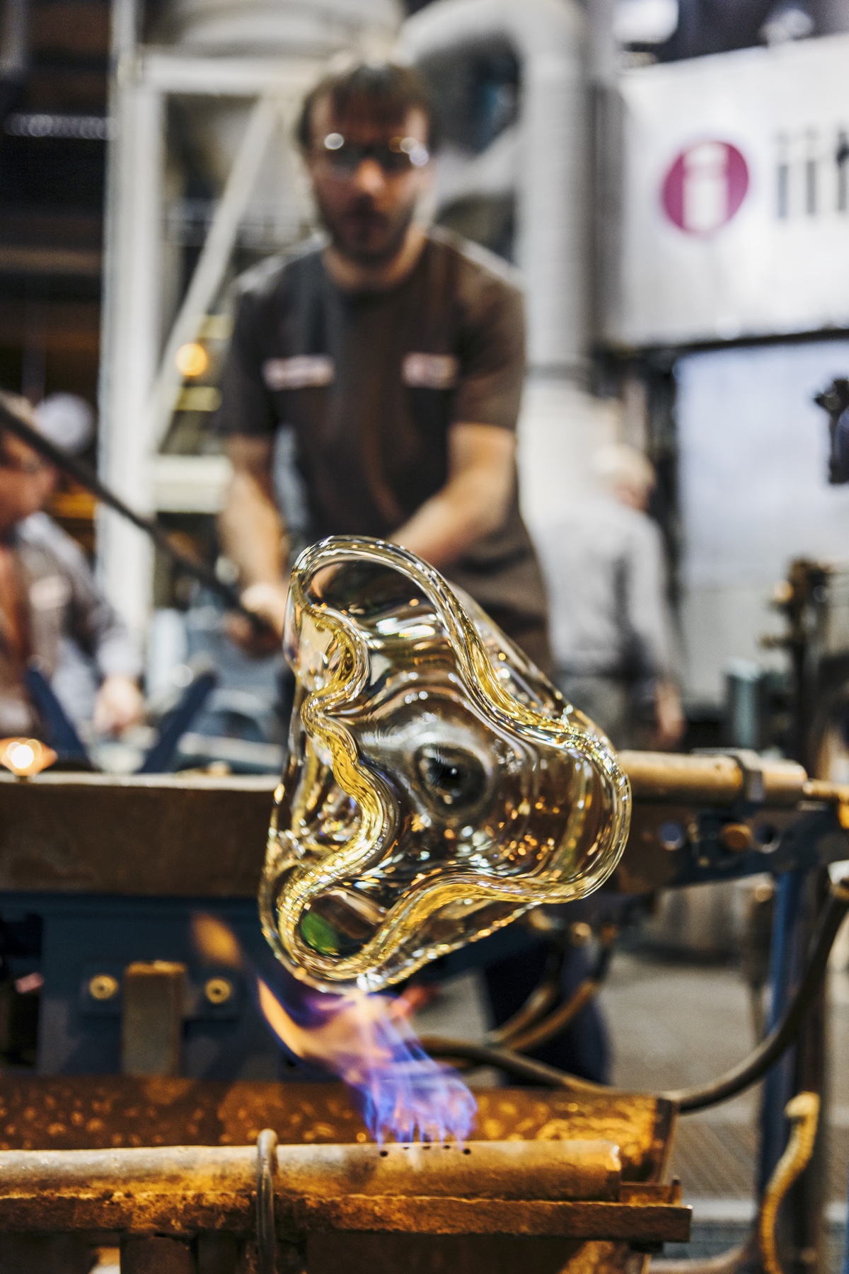 Iittala factory. Aalto vase production.