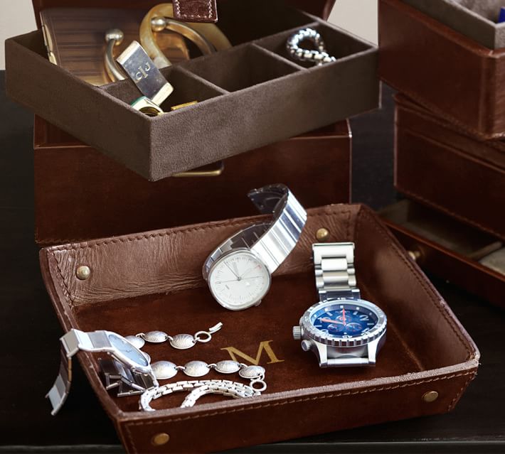Leather catchall from Pottery Barn