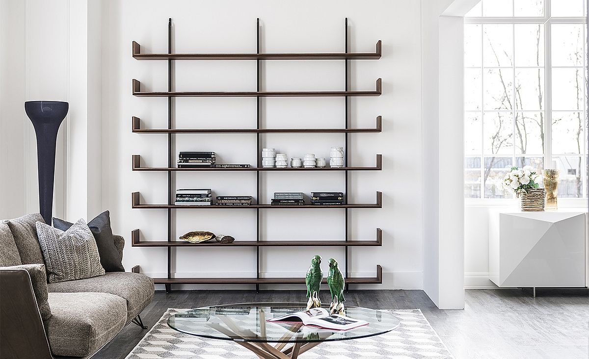 Level wall bookcase by Pierluigi Stella