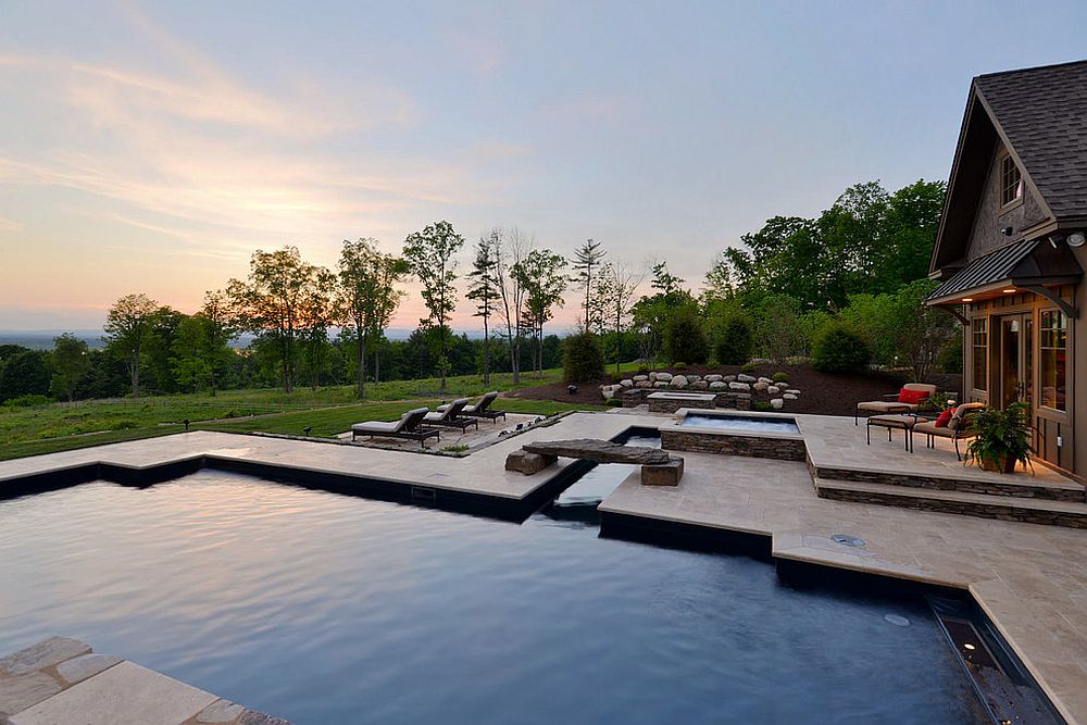 Maybe a large stone is all you need for your rustic pool! [Design: Witt Construction / Randall Perry Photography]