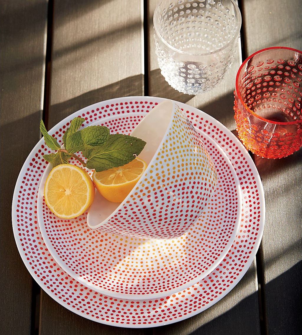 Melamine dinnerware from Crate & Barrel