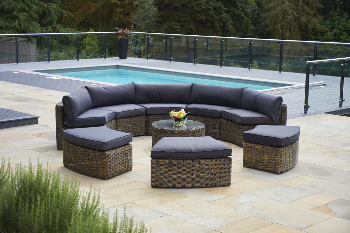 Modern rattan garden furniture set