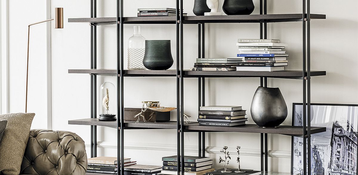 Modular bookcase and decorative shelf by Giorgio Cattelan