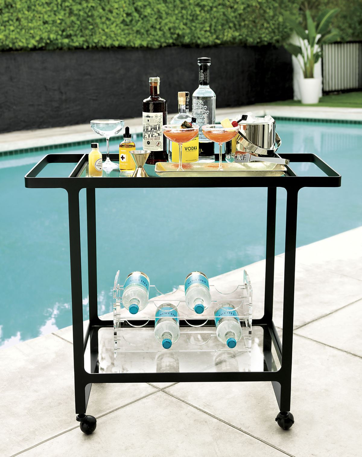 Outdoor bar cart from CB2