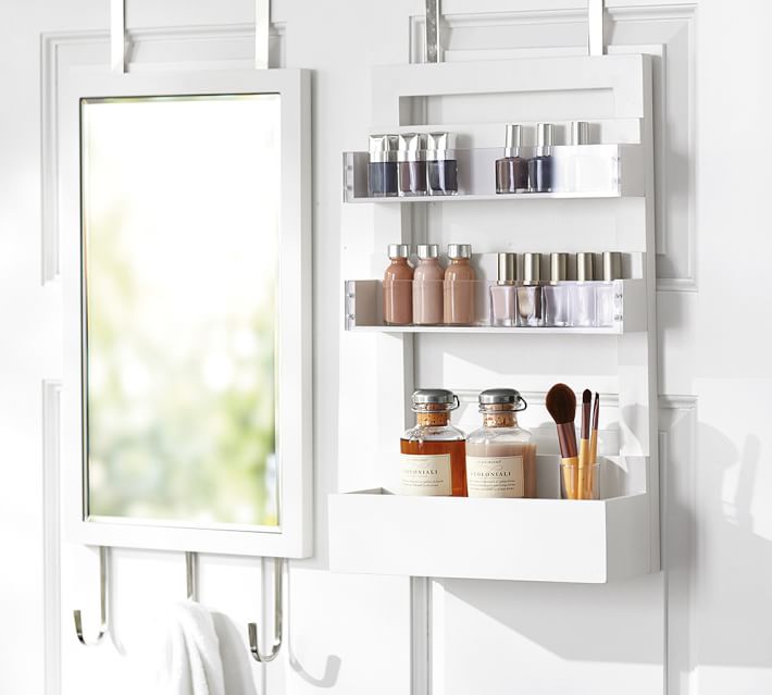 Over-the-door vanity station from Pottery Barn