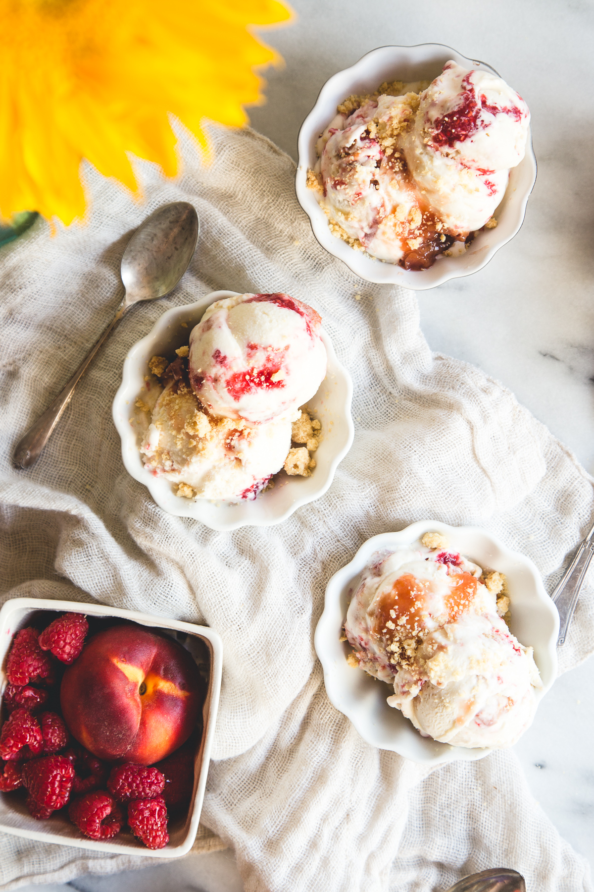 Peachberry shortbread ice cream from Camille Styles