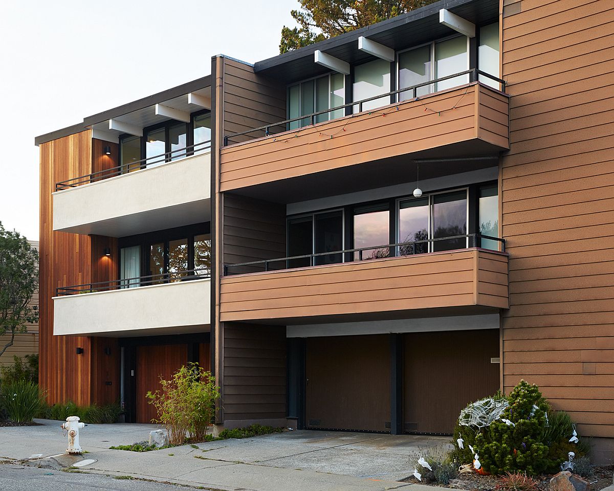 Remodeled Eichler home on the left compared to its neighbor