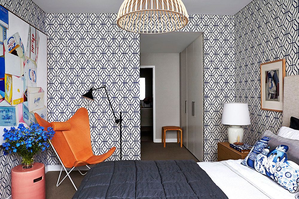 25 awesome rooms that inspire you to try out geometric wallpaper geometric wallpaper