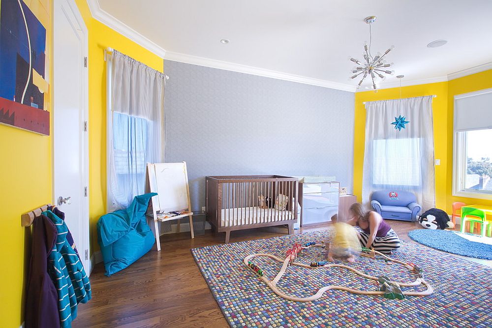 Spacious playroom and nursery rolled into one 