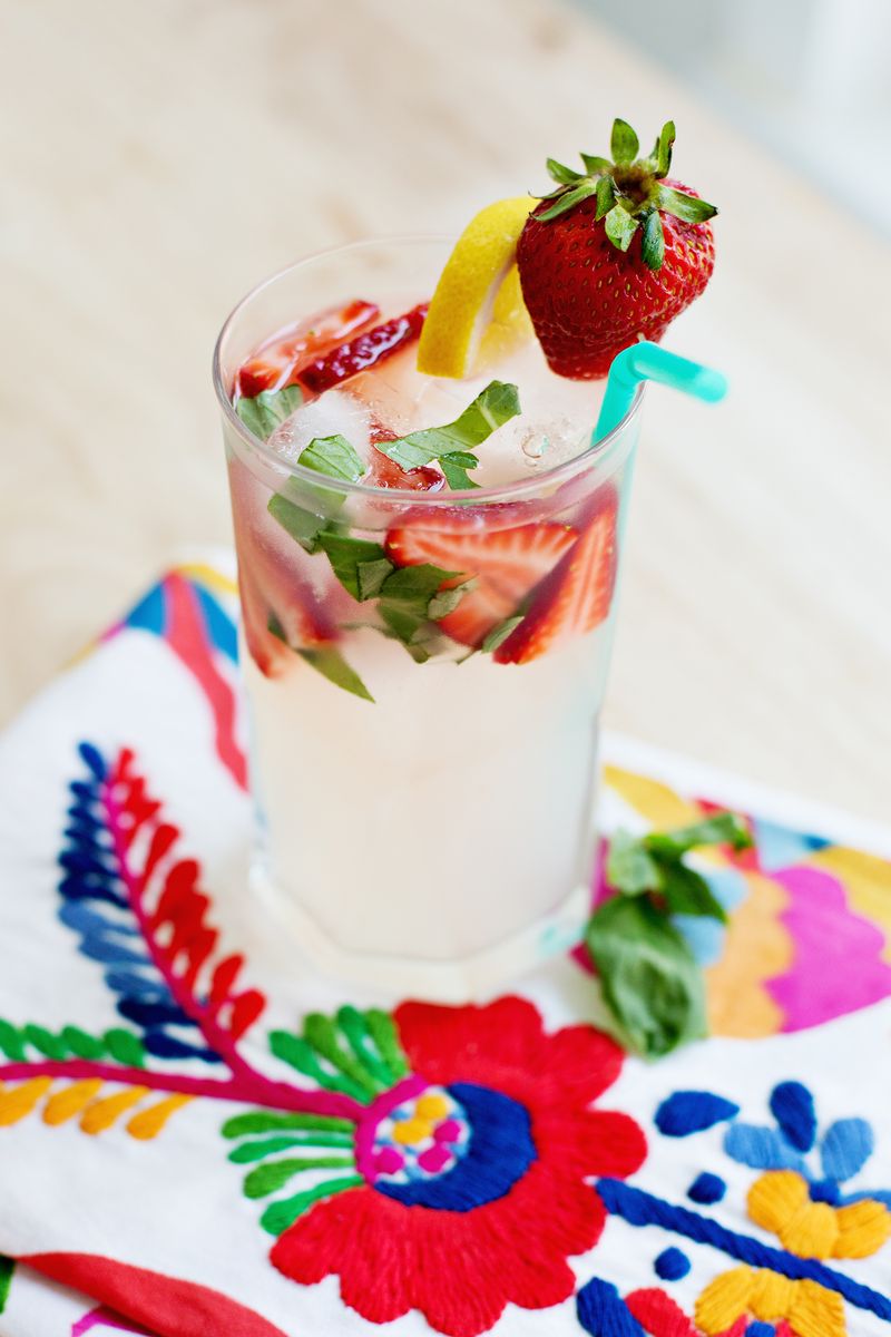 Strawberry basil lemonade from A Beautiful Mess