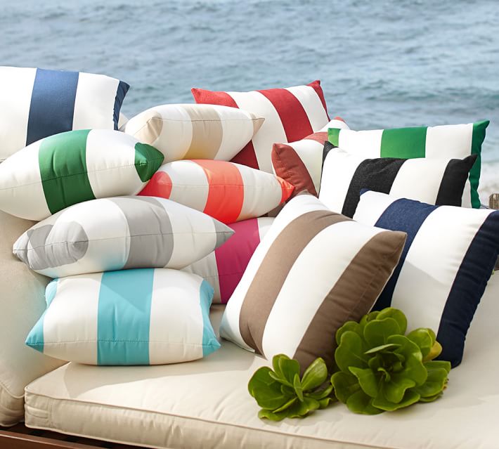 Striped pillows from Pottery Barn