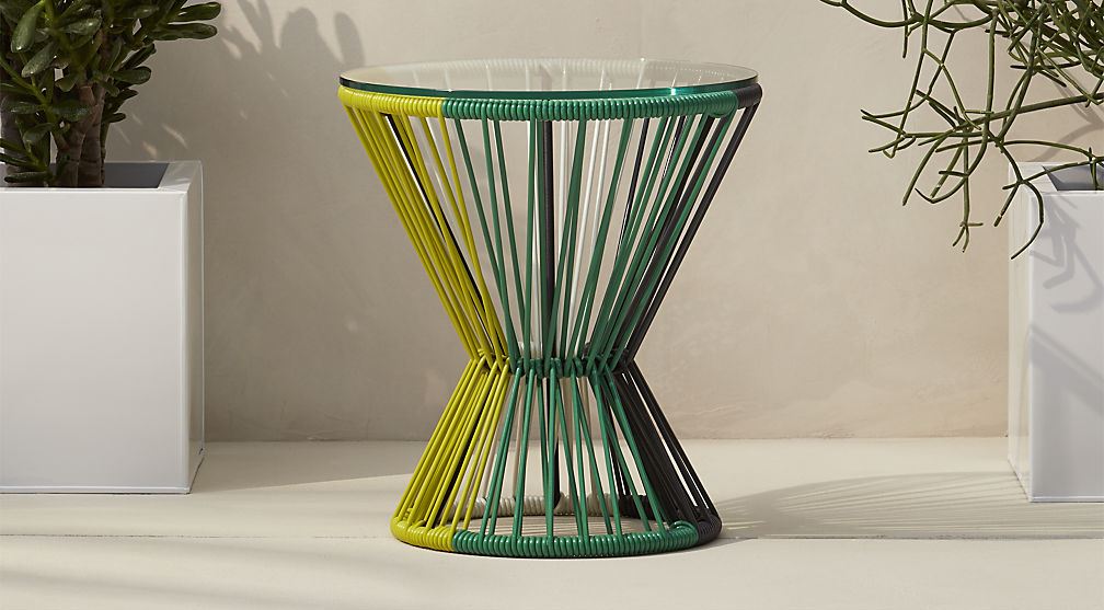 Striped side table from CB2