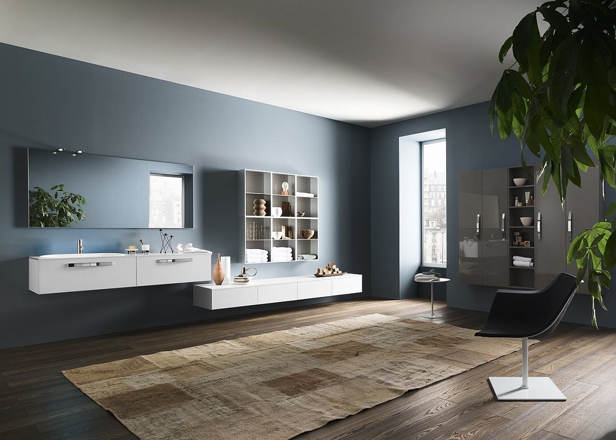 Stunning contemporary and modular bathroom compositions from Inda