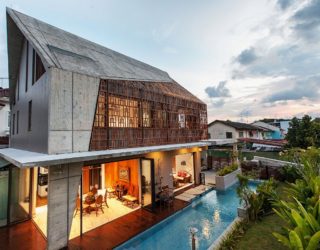 Concrete, Teak and Nifty Design: Vibrant Residence in Singapore