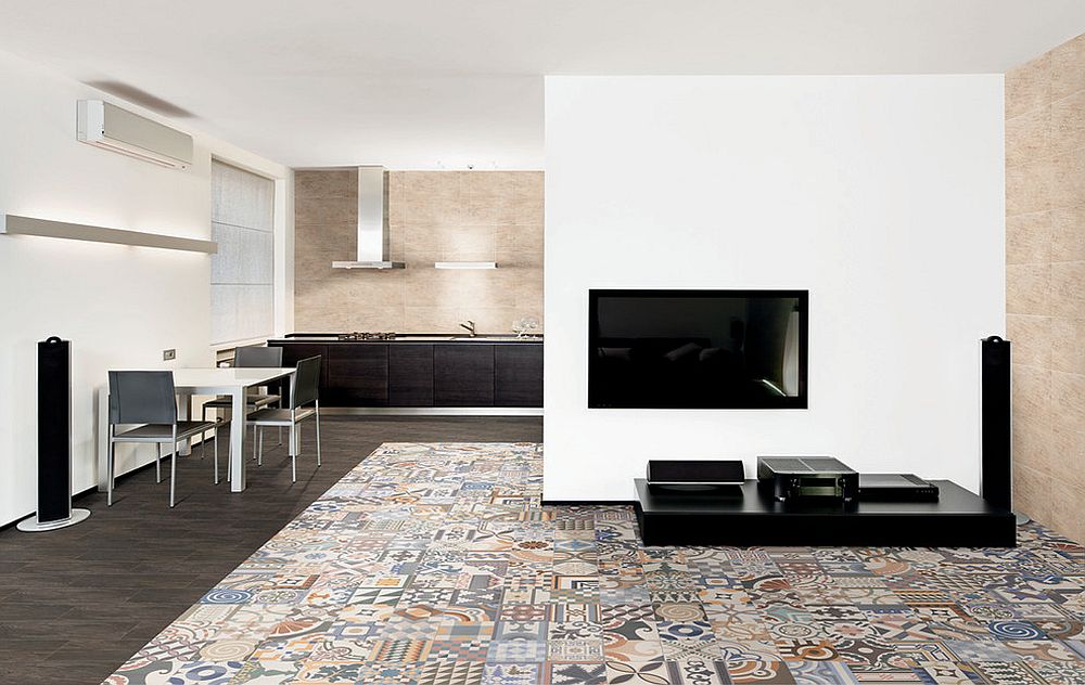 Taking your love for patchwork tiles into the living room! [Design: Metro Tiles Geebung]