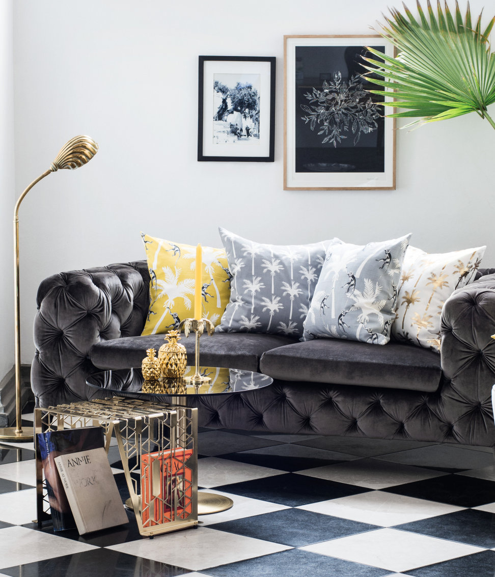 Tropical motifs in a room from H&M Home
