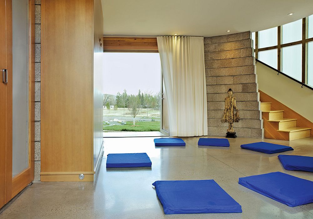 Relax corner by the window  Home yoga room, Zen yoga room, Yoga