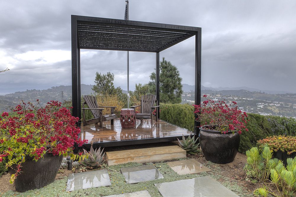 Turn the outdoor deck into a serene meditation spot