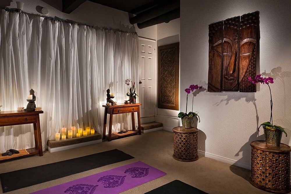 Use the meditation space as a cool yoga studio as well