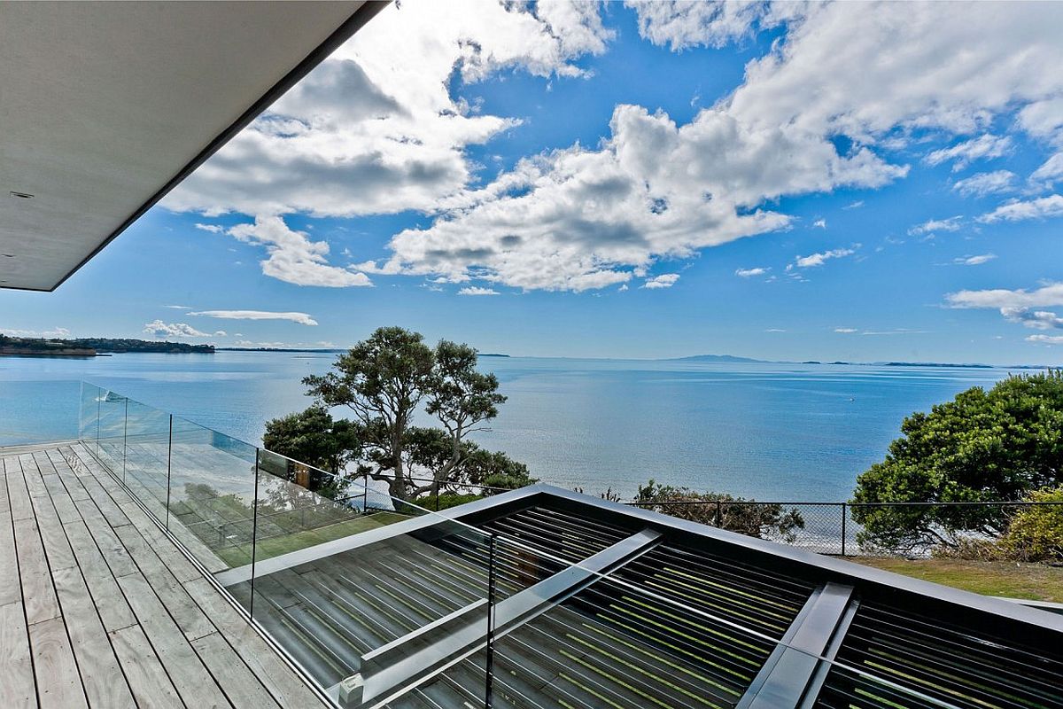 View from the top level deck of the stunning Rothesay Bay House