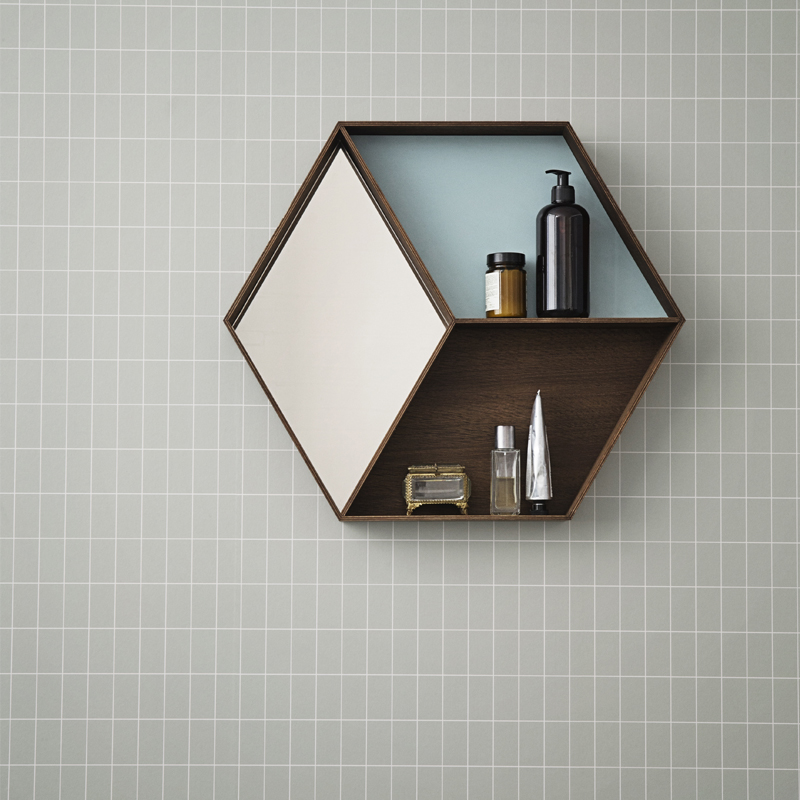 Wall mirror and shelf from ferm LIVING