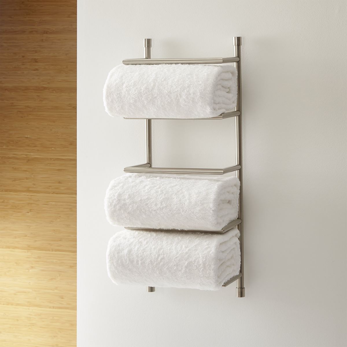 Wall-mounted towel rack from Crate & Barrel