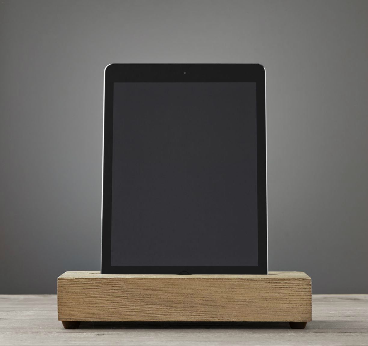 iPad charging station from Restoration Hardware
