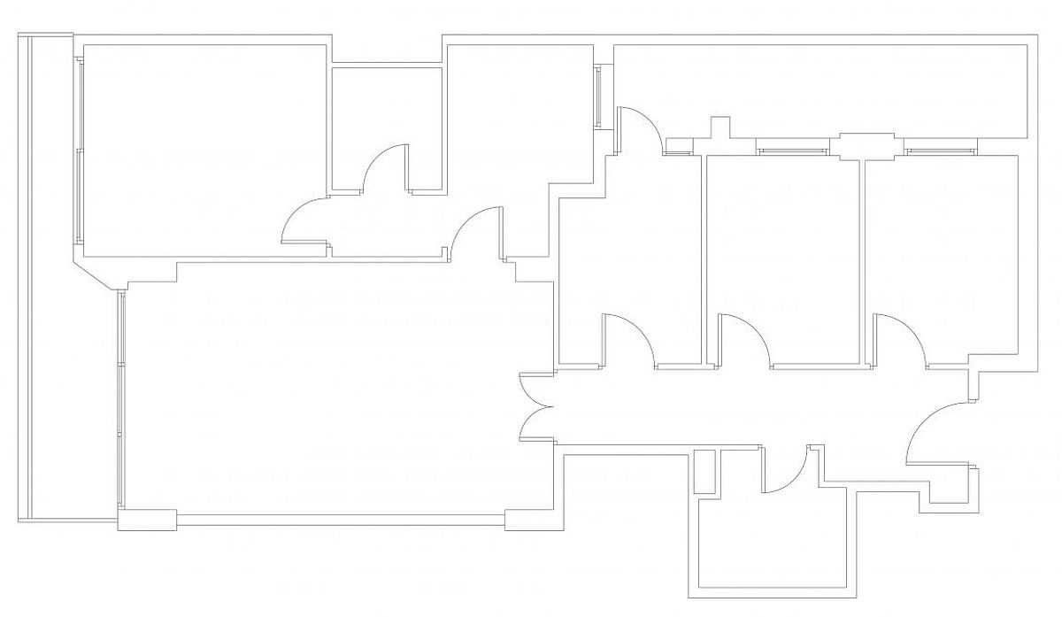 A look at the floor plan of the renovated modern apartment in Les Corts