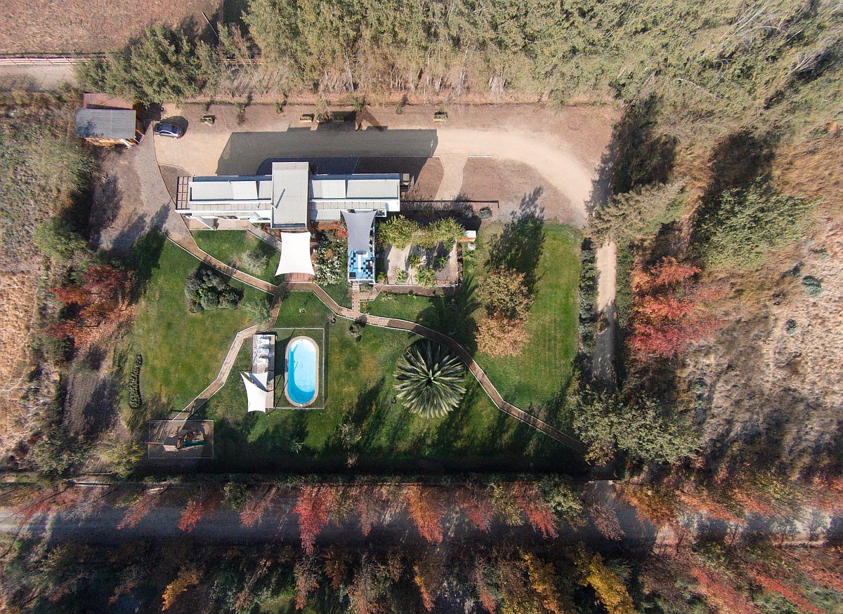 Aerial view of Casa Chicureo