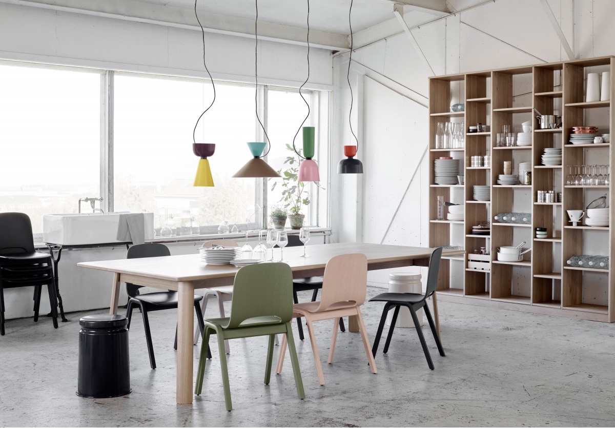Alphabeta for Hem. These modular and bi-directional pendants are inspired by the way in which letters of the alphabet combine to form words. Eight different shades are each available in their own unique colour, as well as black and white versions.