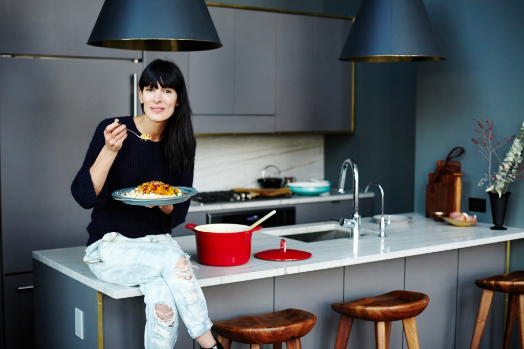 Athena Calderone in her kitchen