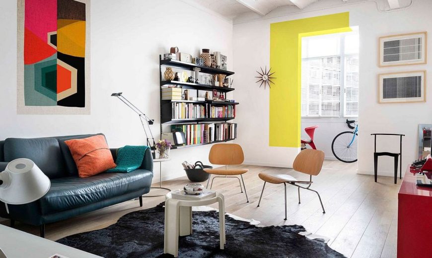 Beautiful Blocks of Color Bring Personality to Smart Barcelona Apartment