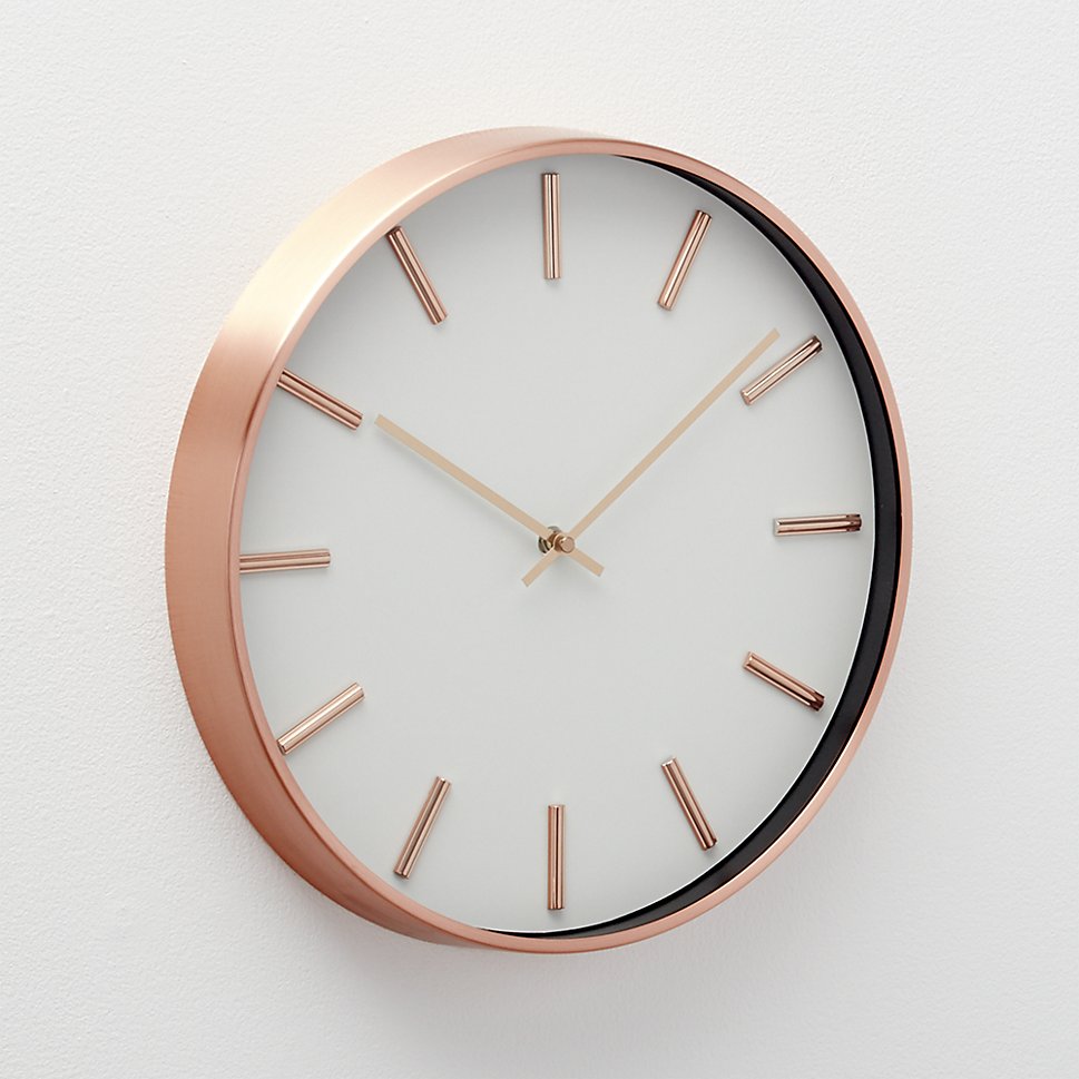 Copper wall clock from Crate & Barrel