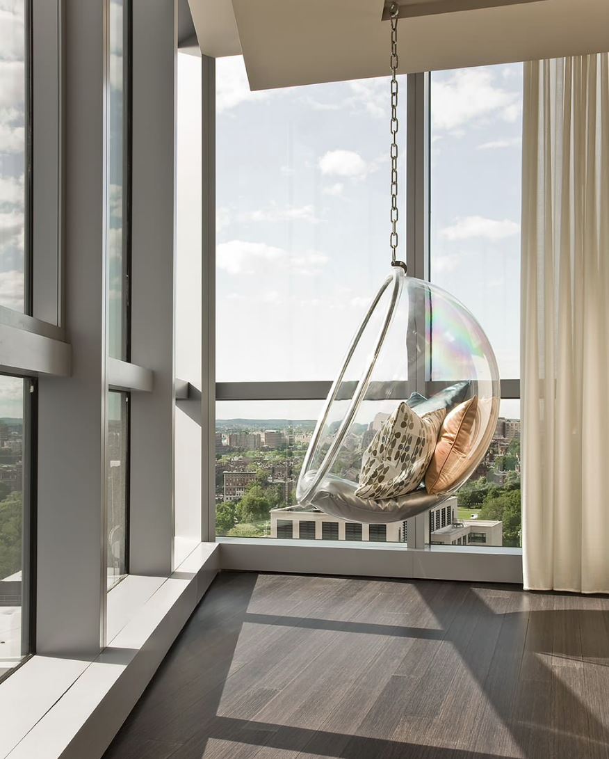 Enjoy the view from a Bubble Chair