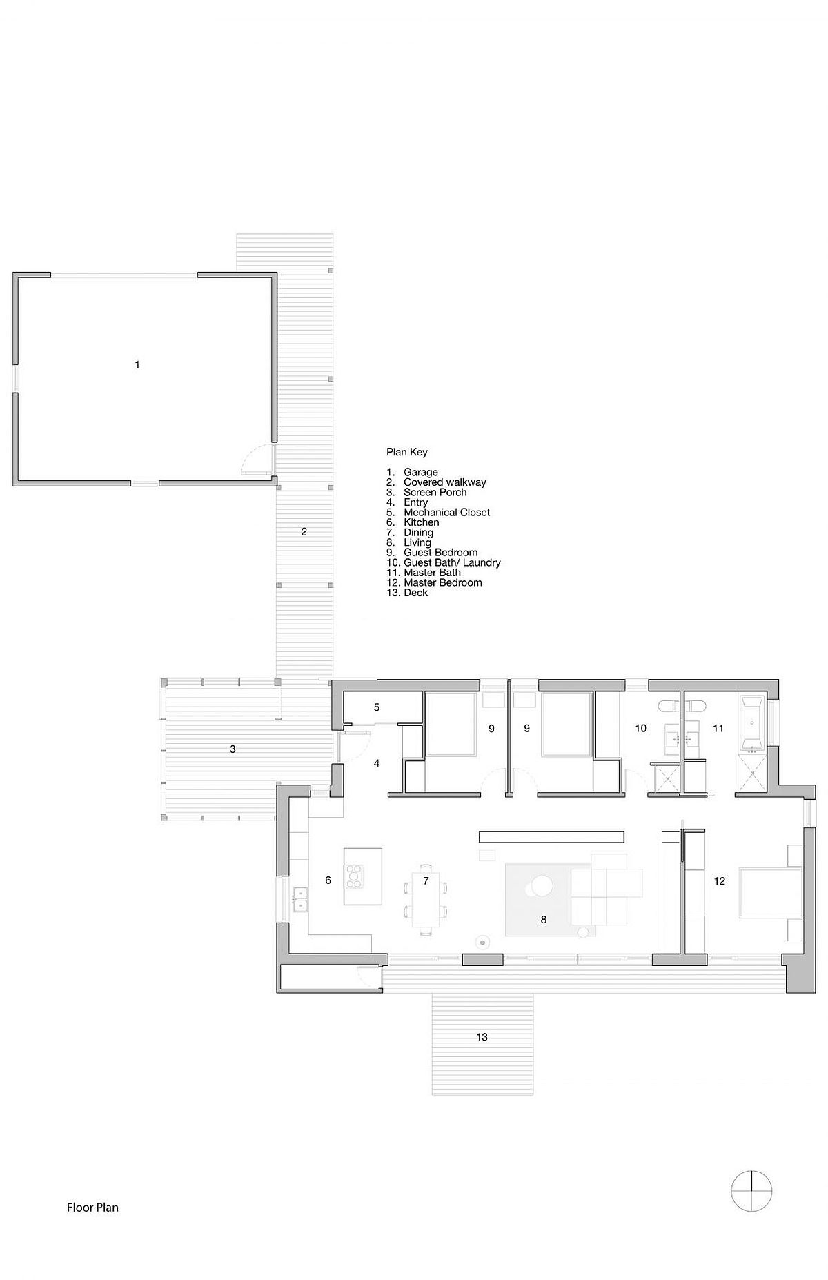 Floor plan of Cousins River Residence in Maine