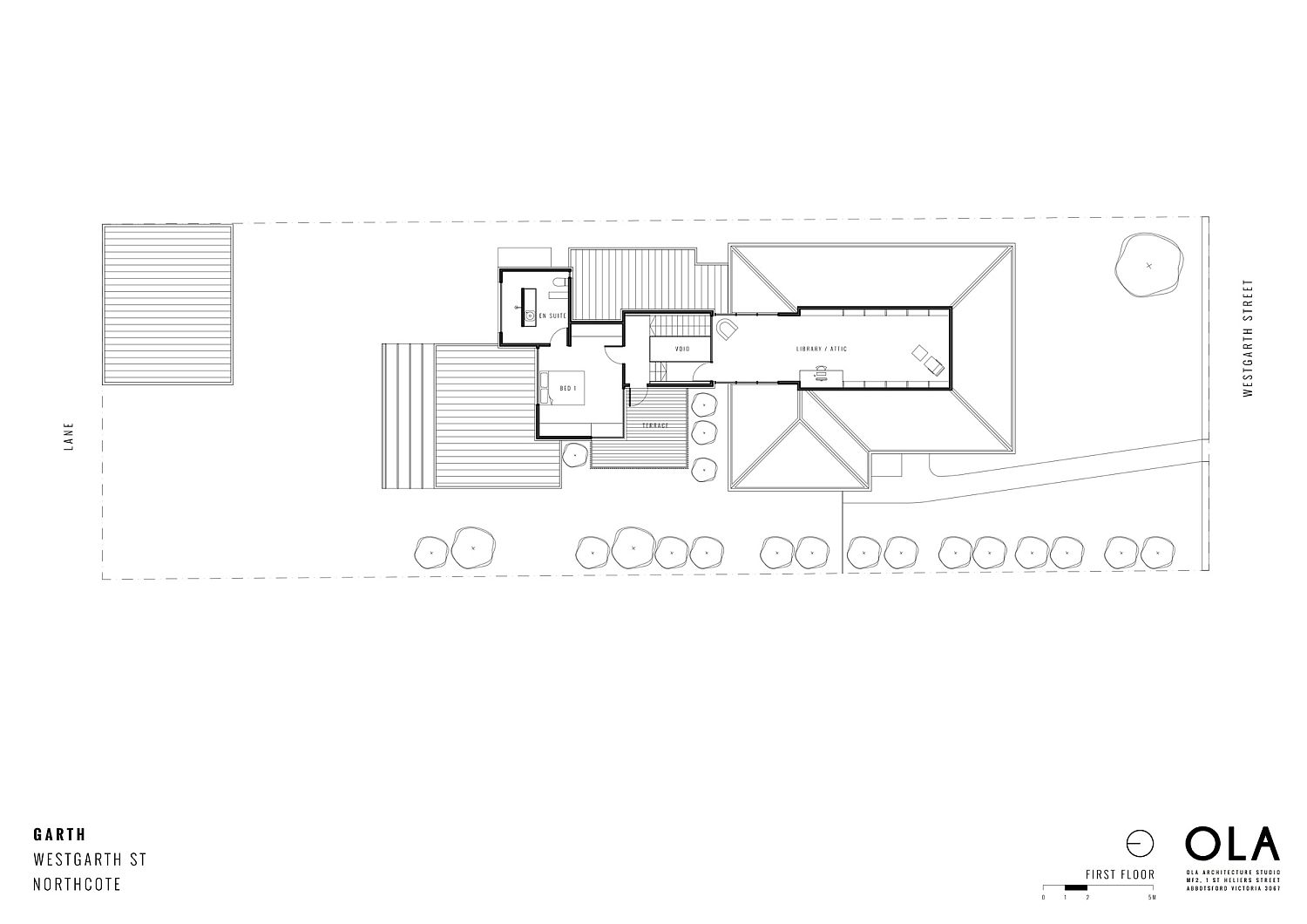 Floor plan of second floor of Garth