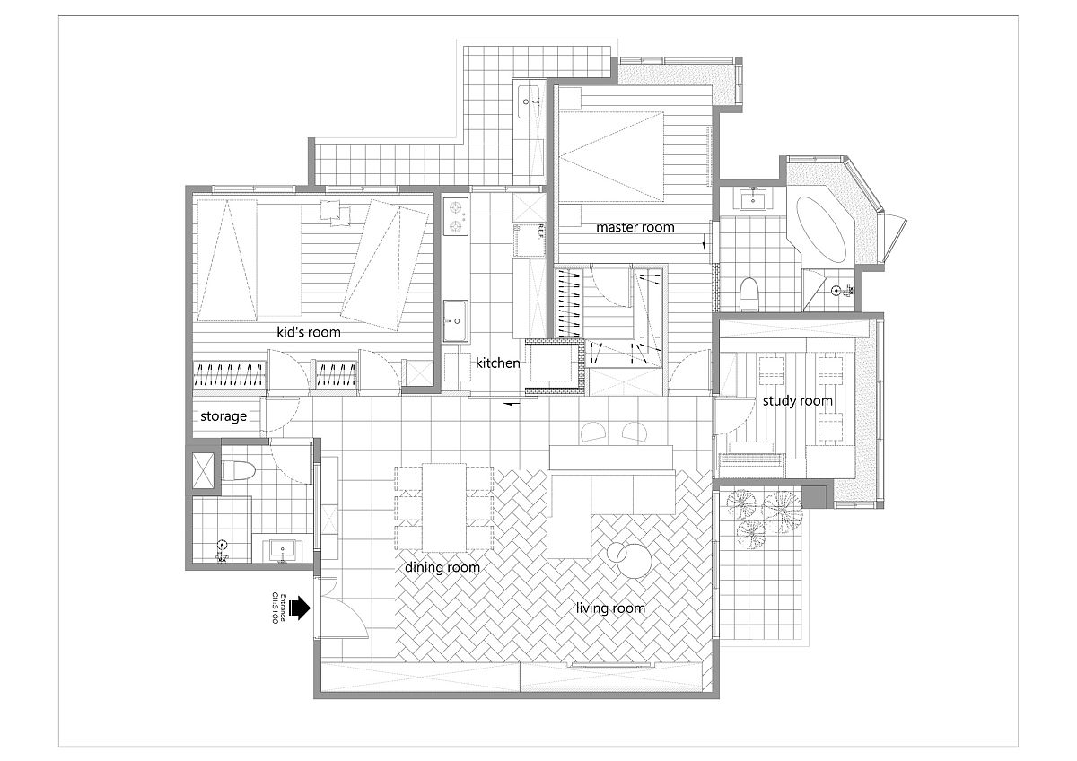 Floor plan of the Star Wars home in taipei