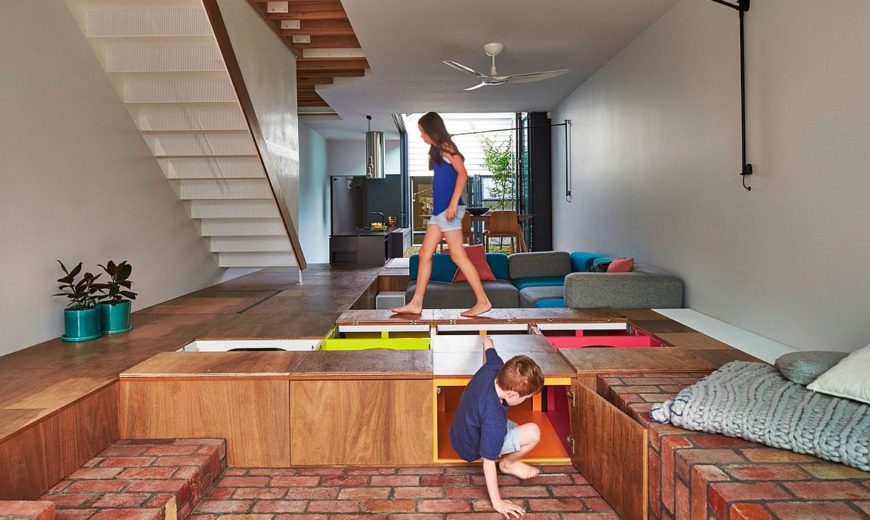 Unboxing Potential: Custom Design Turns the Floor into Toy Storage Space