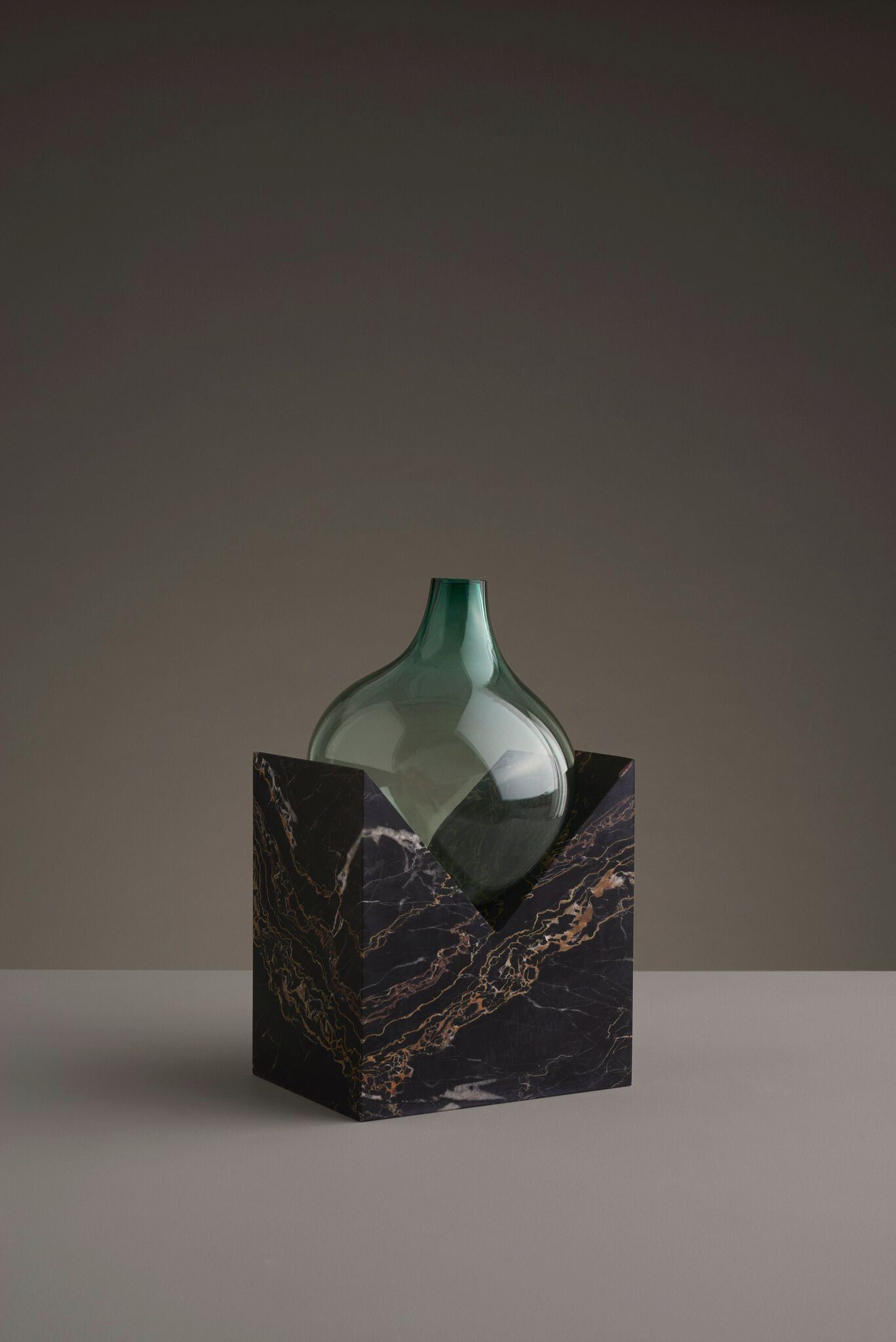 Glass and stone vase from Studio E.O